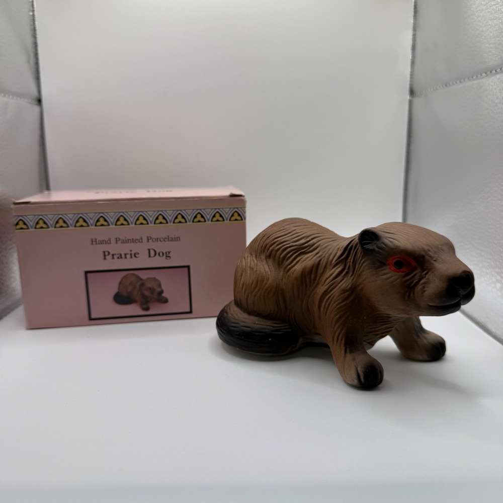 Hand Painted Porcelain Prairie Dog Figurine Eden's‎ Bliss Collections Vintage